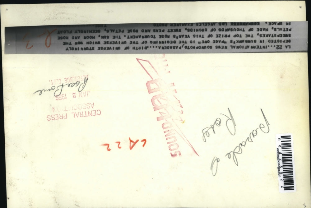 1956 Press Photo Parade of Roses