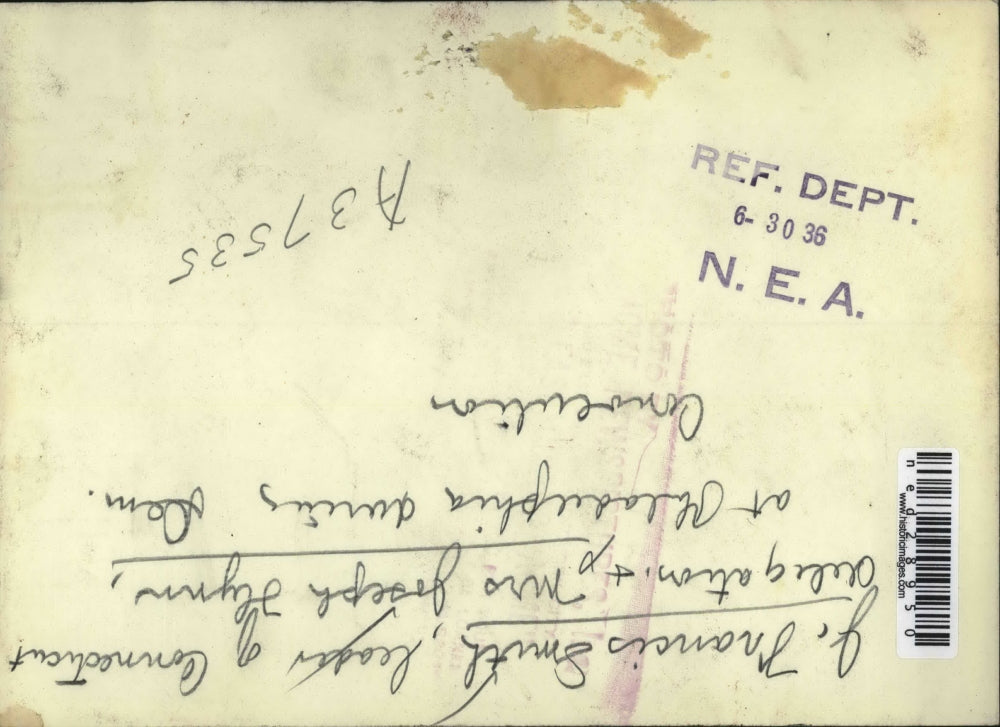 1936 Press Photo J. Francis Smith & Mrs. J. Hynn during democratic convention