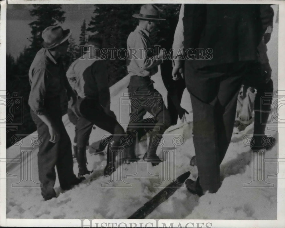 1937 Press Photo the precipice that Emma Fraley tumbled over to her death was so