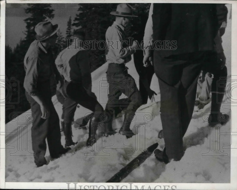Load image into Gallery viewer, 1937 Press Photo the precipice that Emma Fraley tumbled over to her death was so
