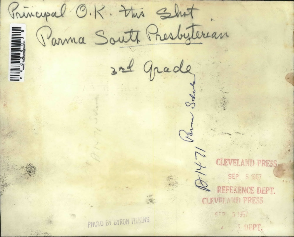 1957 Press Photo Parma South Presbyterian 3rd grade