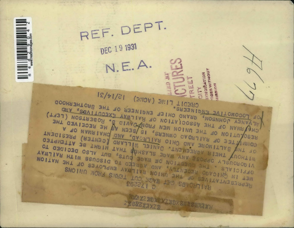 1931 Press Photo Railroad Chicago Daniel Willard Baltimore Ohio David Robertson