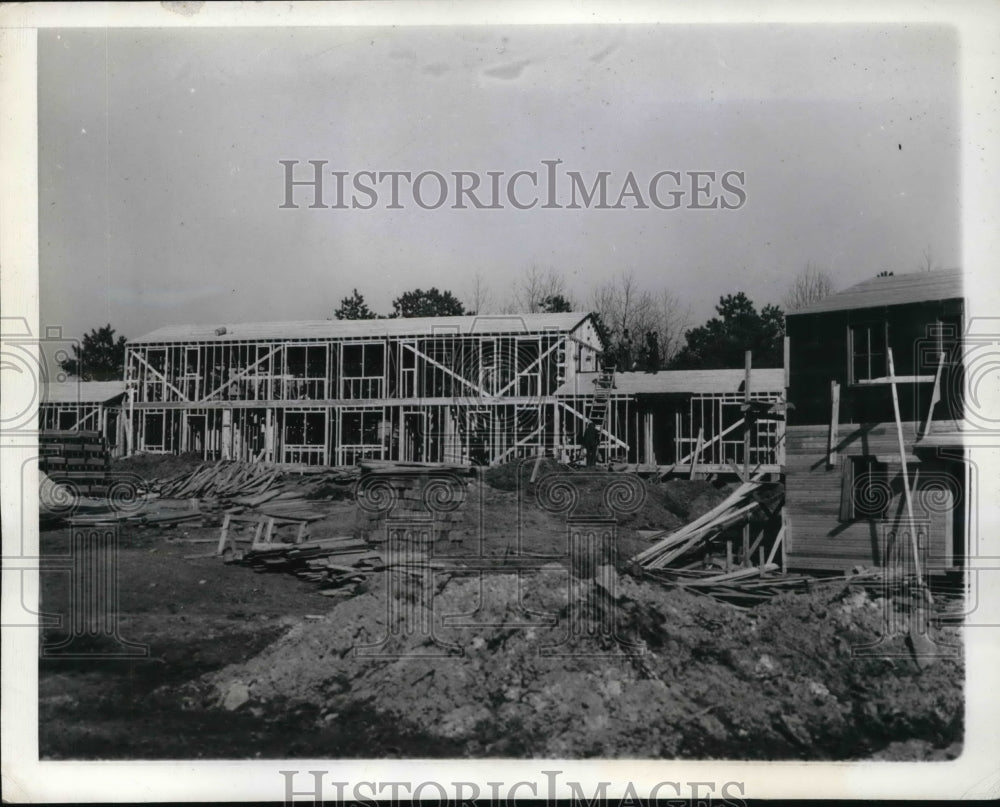 1941 Press Photo T Meade Md one of the first defense housing projects in the