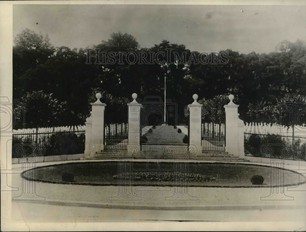 1921 Press Photo Cemetery Suresnes Paris Legion Members France Fallen Heroes