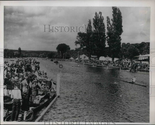 1939 Press Photo Joe Burk beating ND Moffat in Heat of The Diamond Challenge