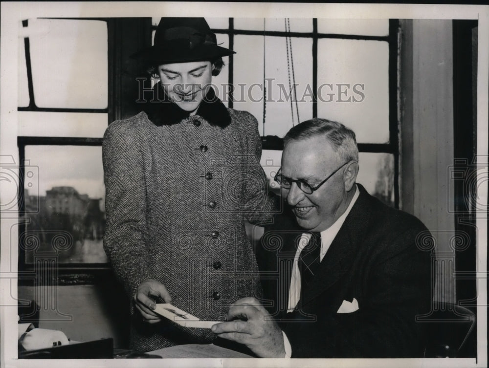 1939 Press Photo Brigadier General Edward A. Ostermann And Daughter Katharine
