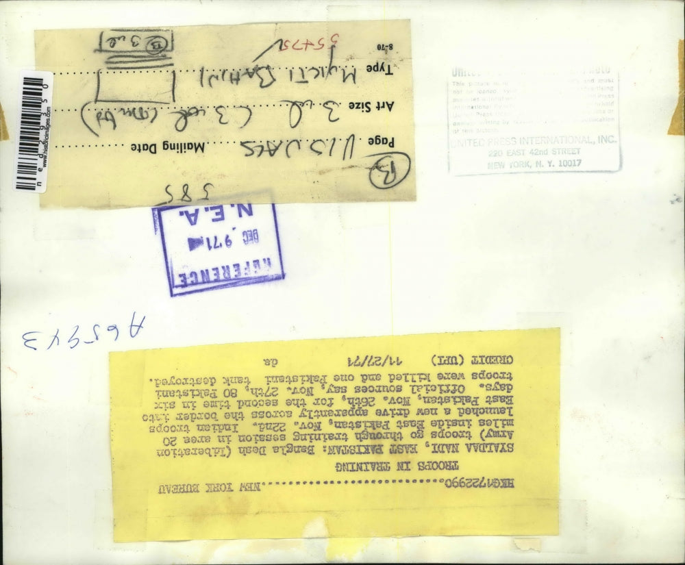 1971 Press Photo Liberation Army Troops Go Through Training Session