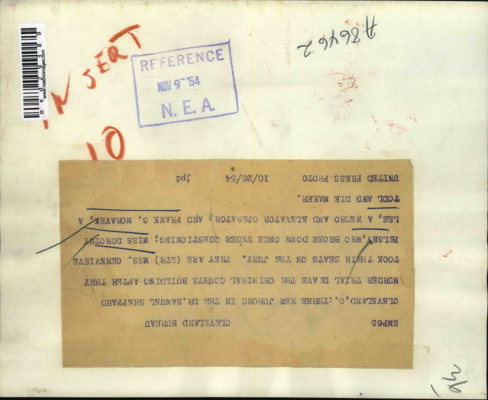 1954 Press Photo Three new jurors in the Dr. Samuel Sheppard murder trial