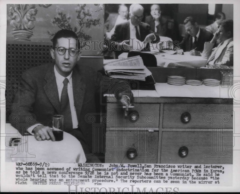 Load image into Gallery viewer, 1954 Press Photo John W. Powell accused of writing Communist indoctrination
