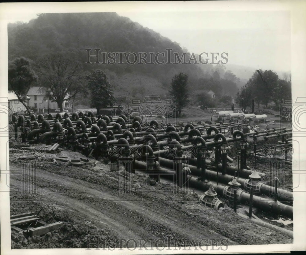 1957 Press Photo New compressor station of Manufacturers Light and Heat Company