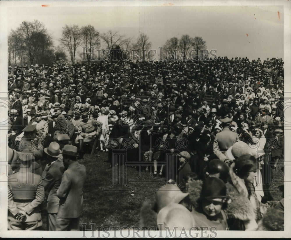 1931 Press Photo Section of crowd in Garfield Park