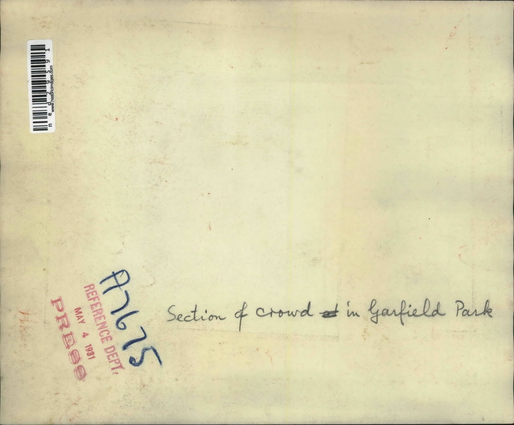 1931 Press Photo Section of crowd in Garfield Park