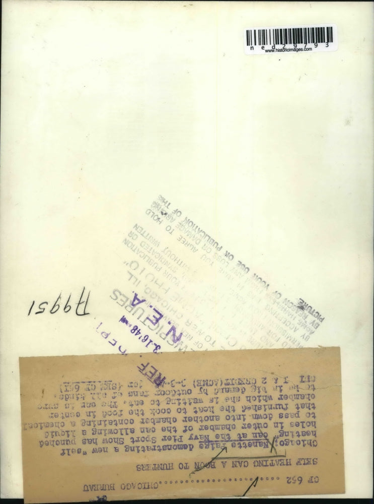 1948 Press Photo Nanette Taigs demonstrating a new self heating can at the