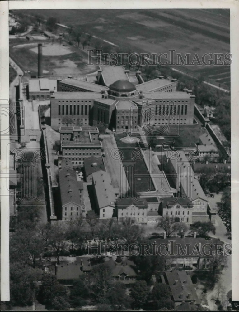 1947 Press Photo View of rotunda of Federal Detention Barracks at Ft Leavenworth