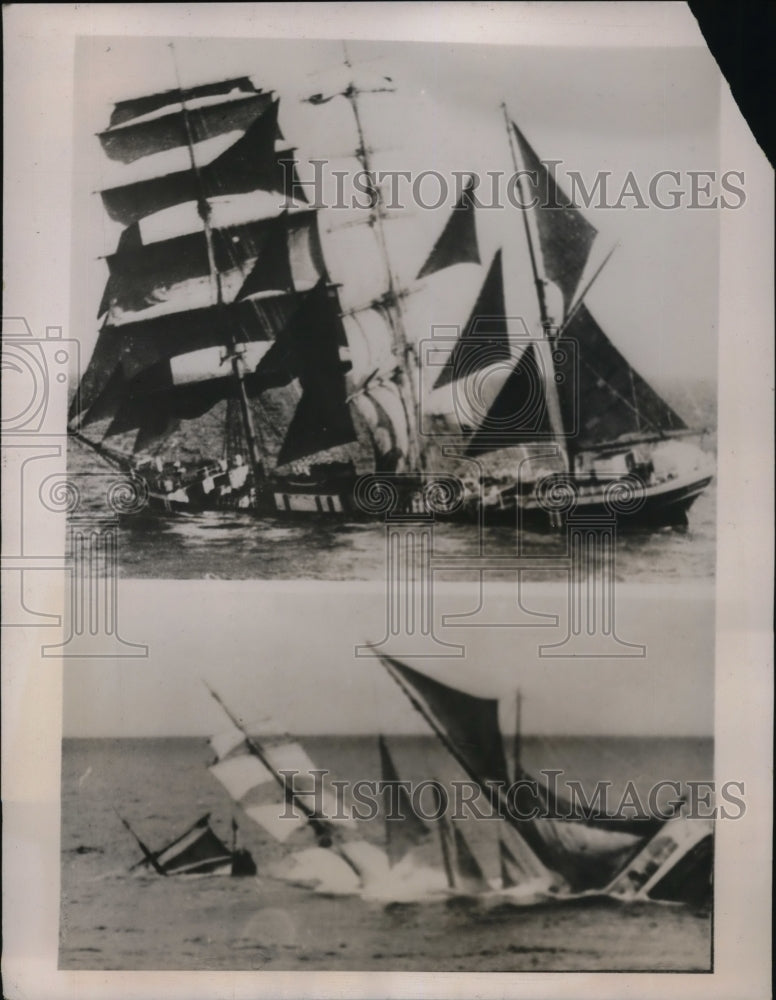 1941 Press Photo British vessel sunk by Germans