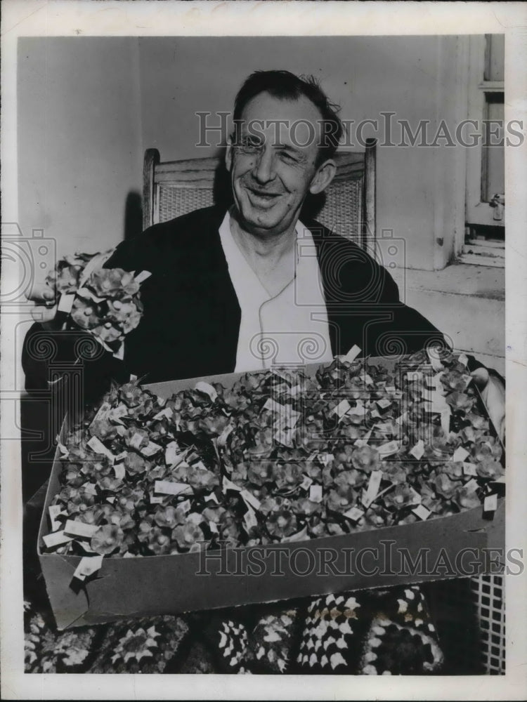 1948 Press Photo A disabled ex-serviceman at the Veterans Hospital