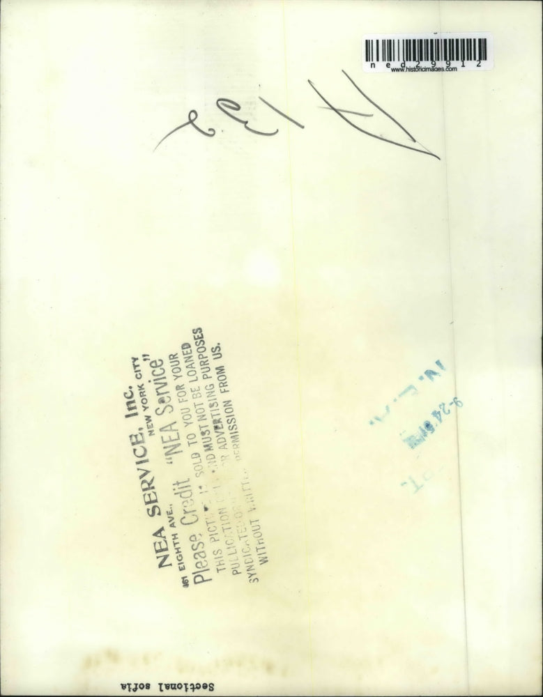 1951 Press Photo Woman advertising sectional sofa