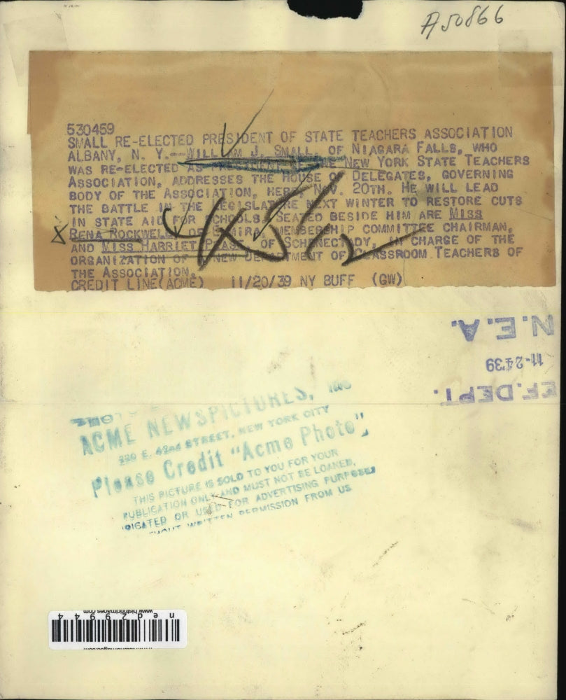 1939 Press Photo William Small, Rena Rockwell and Harriet Prase in Albany