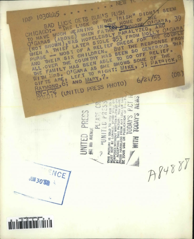 1953 Press Photo Chicago The luck of the Irish didn't have much meaning in the