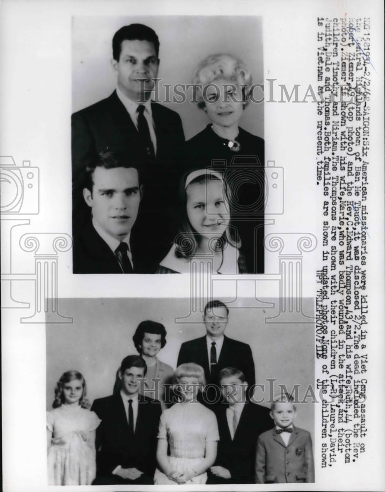 1962 Press Photo Six Missionaries Killed in Vietnam