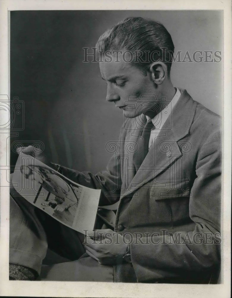 1945 Press Photo Patrick O'Keef Denies Being Second Husband Of Marjorie O'Keef