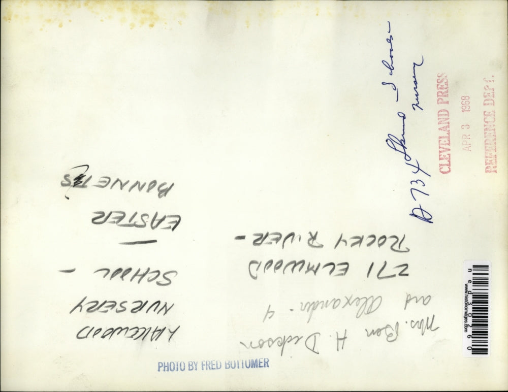 1968 Press Photo Mrs. Ben H. Dickson And Alexander At Lakewood Nursery School