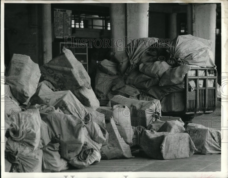 Load image into Gallery viewer, 1968 Press Photo Bags of undelivered mail in Paris, France
