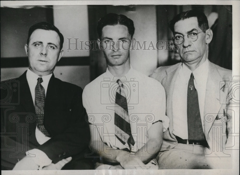 1933 Press Photo William R. Delinski indentified by J.K. Ottley as gang leader