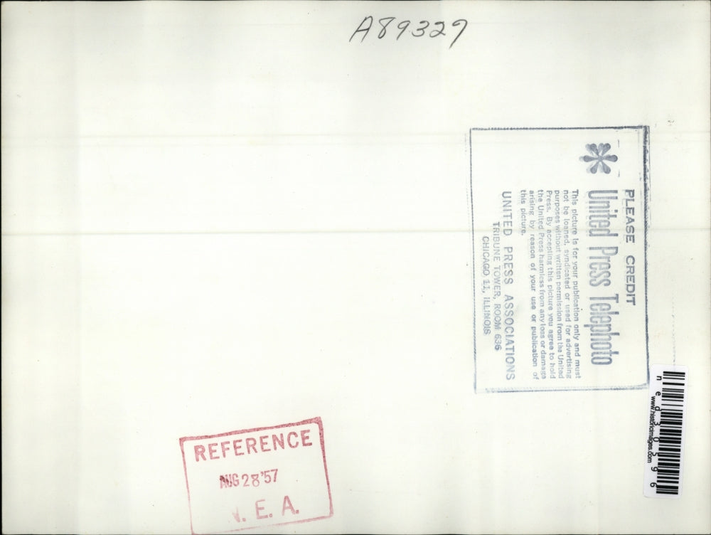 1957 Press Photo Dr. Eva Dodge holding baby delivered by Cesarean section