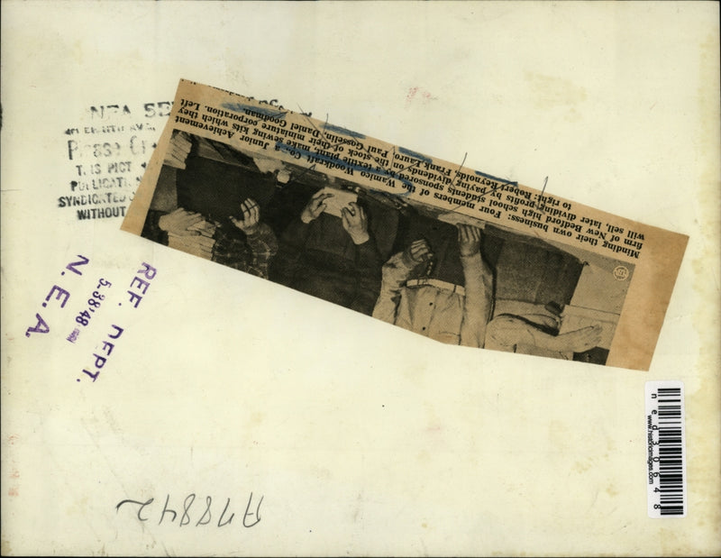 Load image into Gallery viewer, 1948 Press Photo Robert Reynolds Frank Lauro Paul Gosseloin and Daniel Goodman
