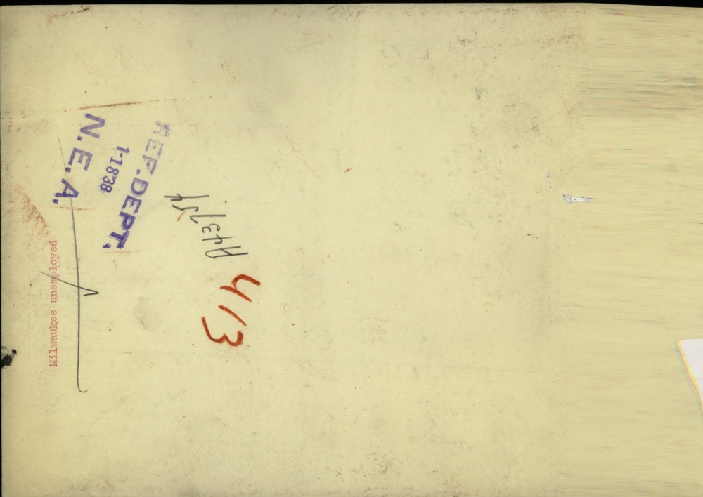 1938 Press Photo Milwaukee unemployed