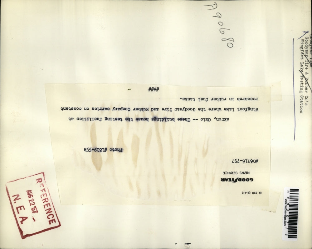 1957 Press Photo Goodyear Tire and Rubber Company carries on constant