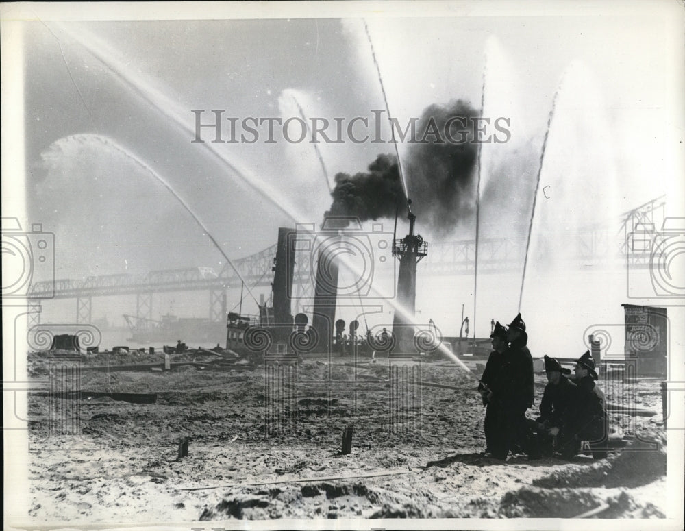 1936 Press Photo Fire drill on Golden Gate International Exposition
