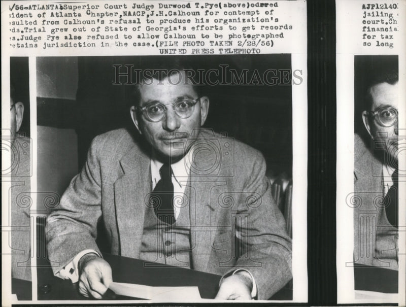 Load image into Gallery viewer, 1956 Press Photo Durwood T. Pye Orders J.H. Calhoun For Contempt
