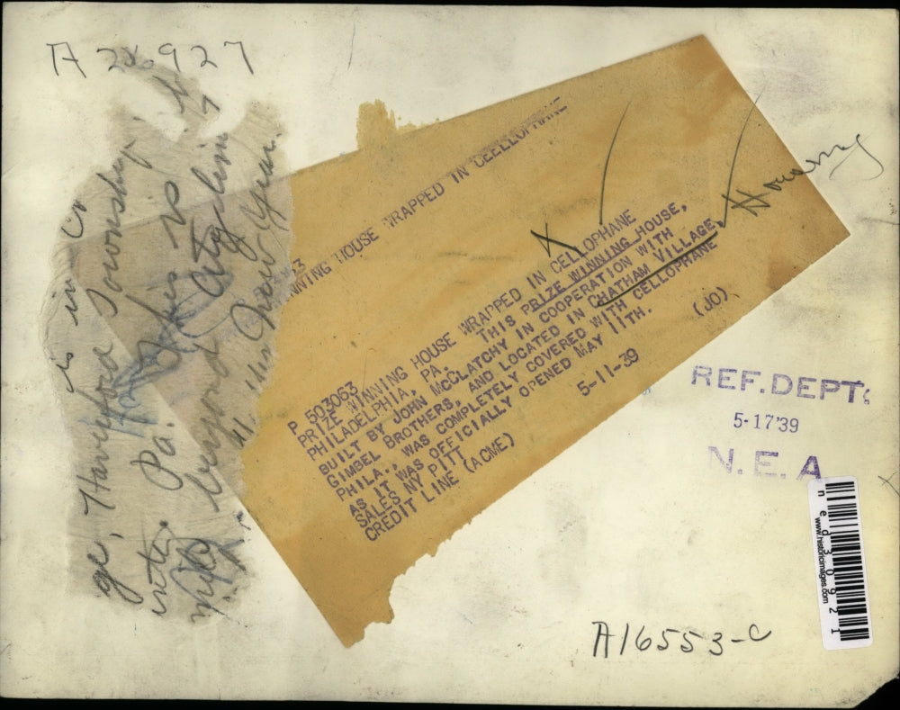 1939 Press Photo Prize Winning House in Chatham Village, Philadelphia