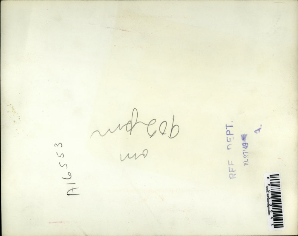 1949 Press Photo Aerial View Of 3 Story Furniture Store On Fire