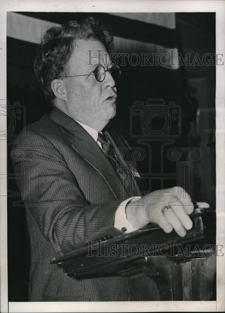 1937 Press Photo William H Davis Addressing US Conference of Mayors in DC