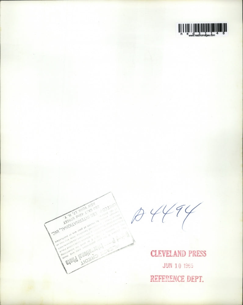 1966 Press Photo St Petersburg FLa resident checks a car struck by uprooted