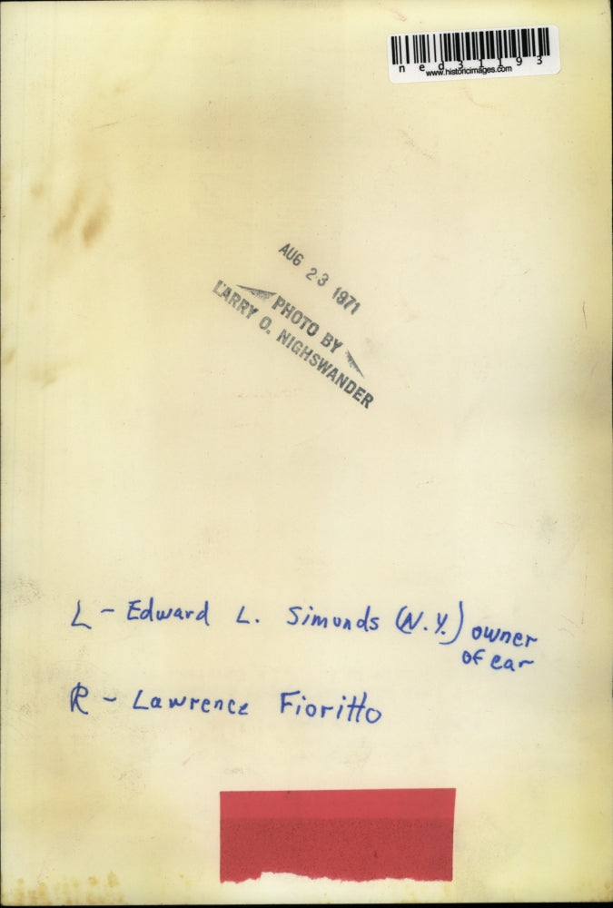 1971 Press Photo Edward Simunds and Lawrence Fioritto