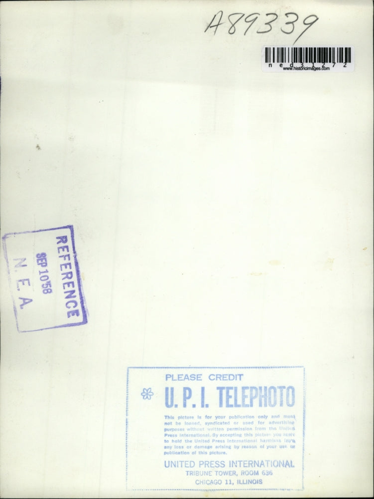 1958 Press Photo Danica D'Hondt Posing for Photo