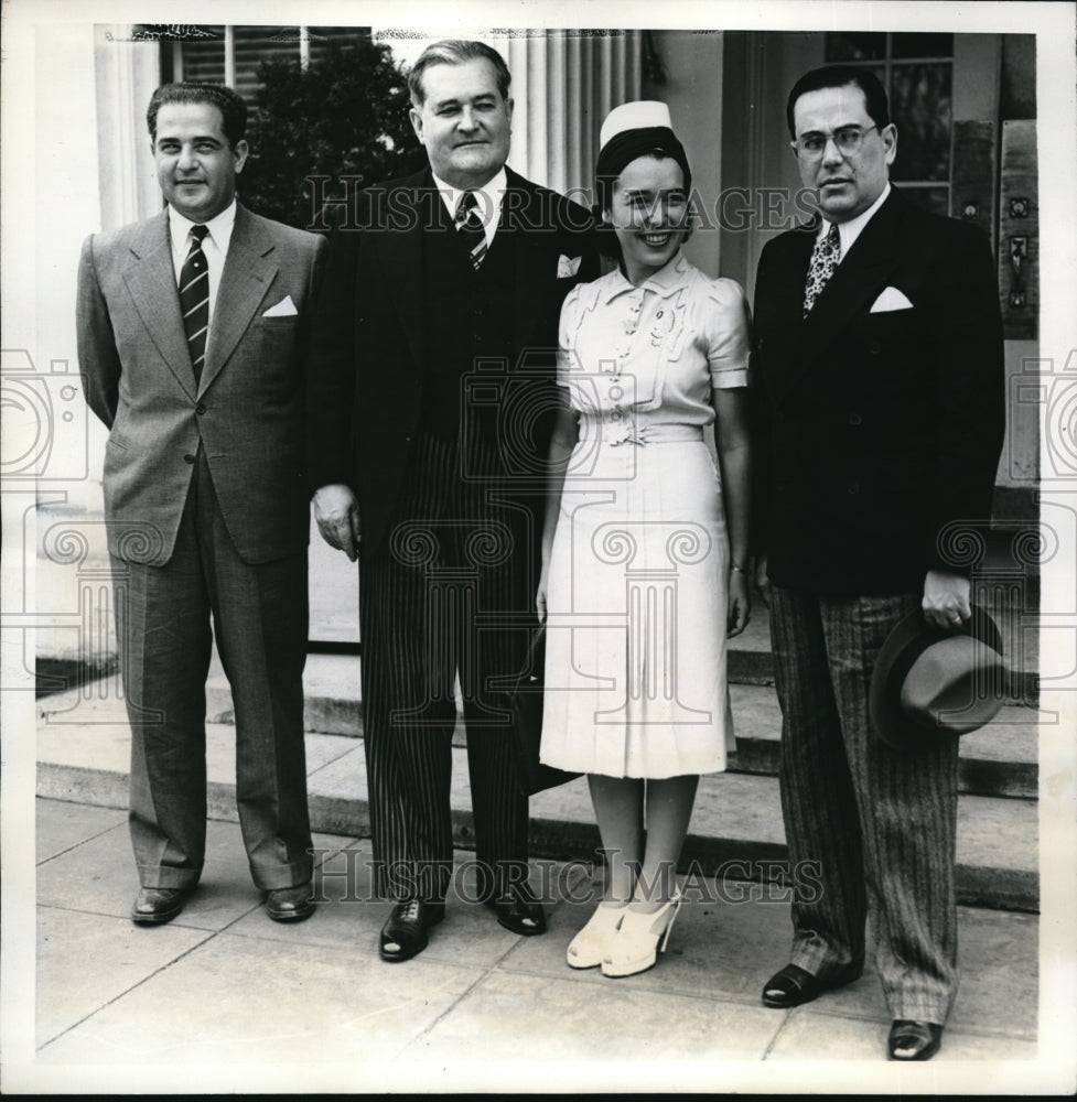 1941 Press Photo Ladislao Abreu,Carlos Martins,Senora Do Peixoto,Amaral Peixoto