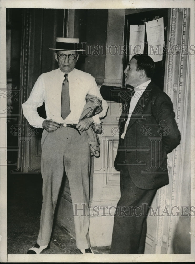 1933 Press Photo James Francis Dougherty After Being Charged With Conspiracy