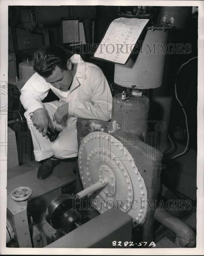 1957 Press Photo Goodyear Tire & Rubber Co's Wingfoot testing station