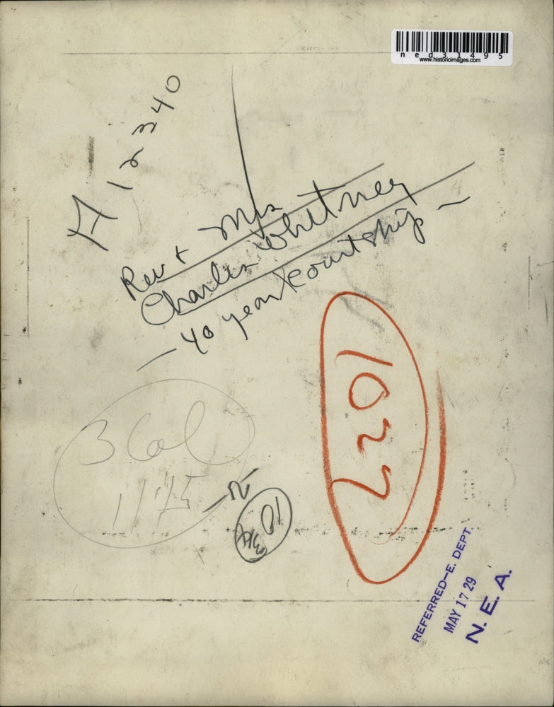 1929 Press Photo Rev and Mrs Charles Whitney 40 year courtship