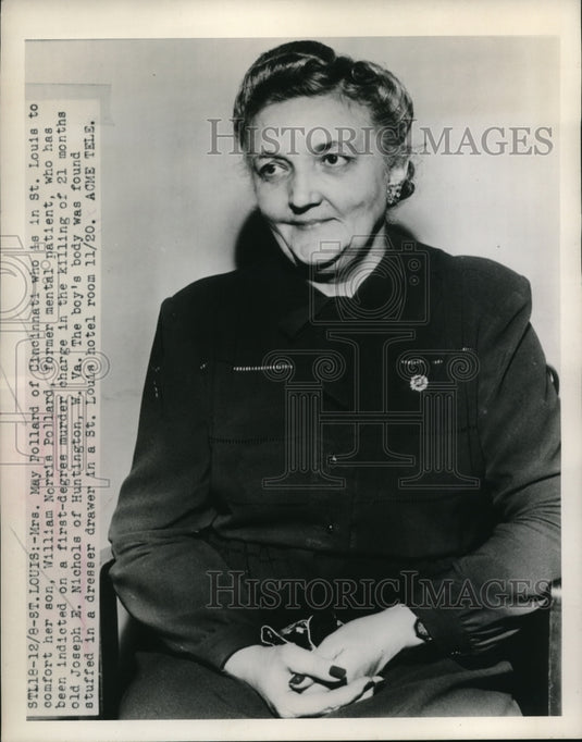 1948 Press Photo St Louis Mrs May Pollard of Cincinnati is here to comfort her