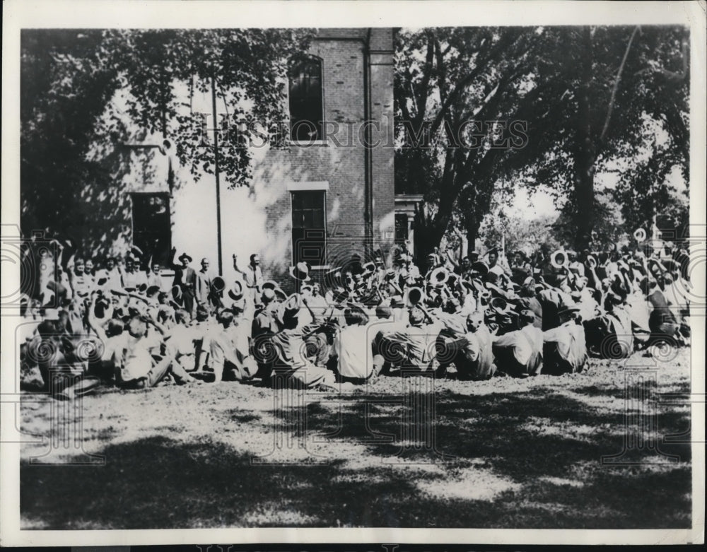 1932 Press Photo Joining the Iowa Farmer's holiday movement.