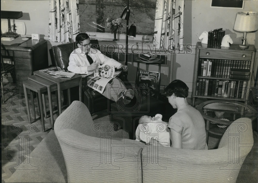 1956 Press Photo Highland View Hospital Mr & Mrs Daniel Boone