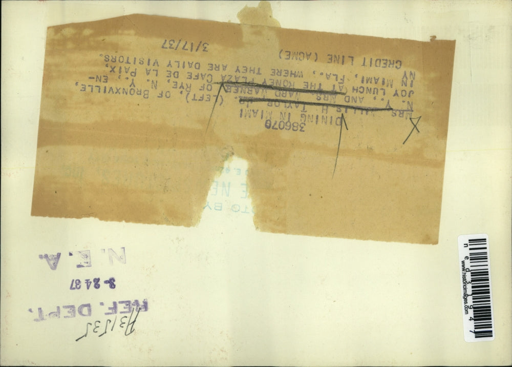 1937 Press Photo Wallis H Taylor Bronxville New York Nard Warner Rye Roney Plaza