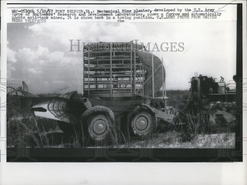 Load image into Gallery viewer, 1957 Press Photo Mechanical Mine Planter Developed By the U.S. Army
