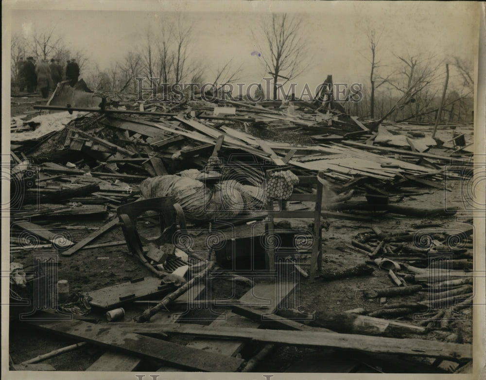 1936 Press Photo Remains of Home Destroyed By Tornado In Tennessee
